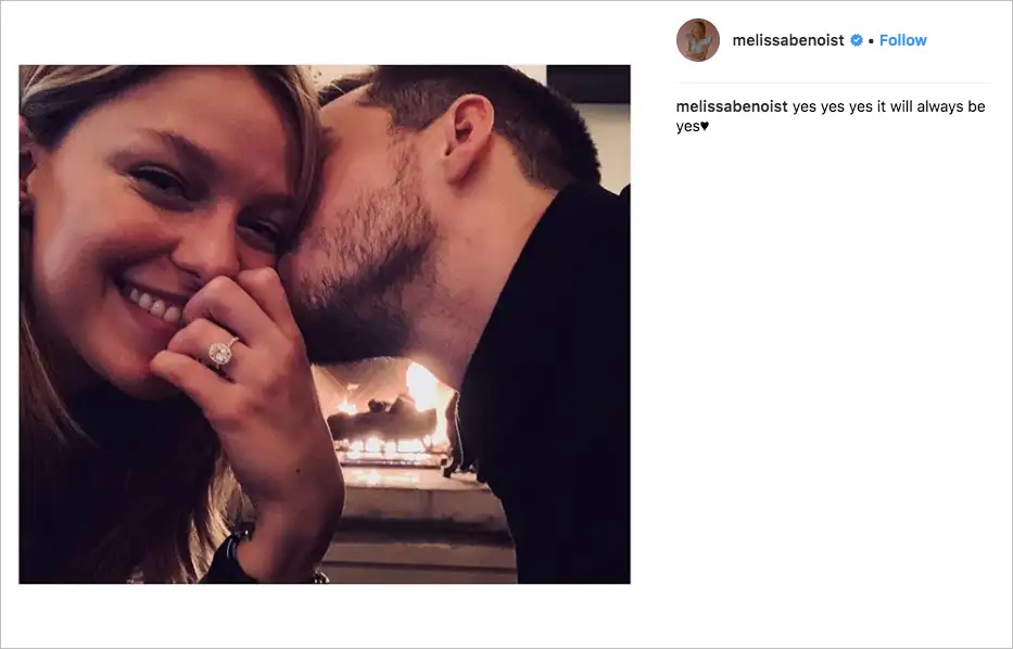 Melissa benoist engagement ring 2019 store
